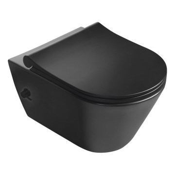 Sapho - Wall-hung toilet with handheld bidet spray ceramic/matte black