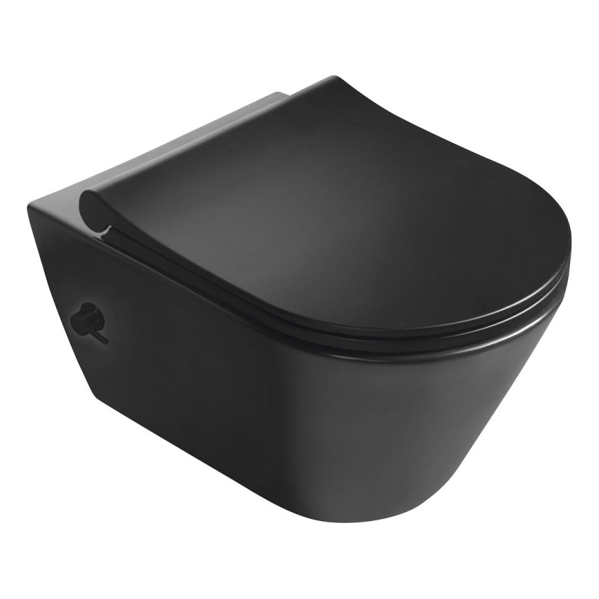 Sapho - Wall-hung toilet with handheld bidet spray ceramic/matte black