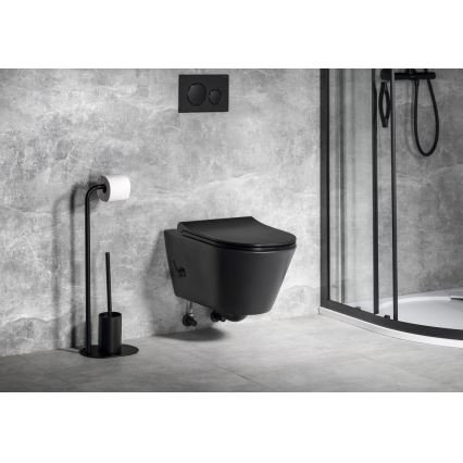 Sapho - Wall-hung toilet with handheld bidet spray ceramic/matte black