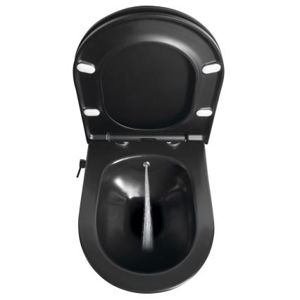 Sapho - Wall-hung toilet with handheld bidet spray ceramic/matte black