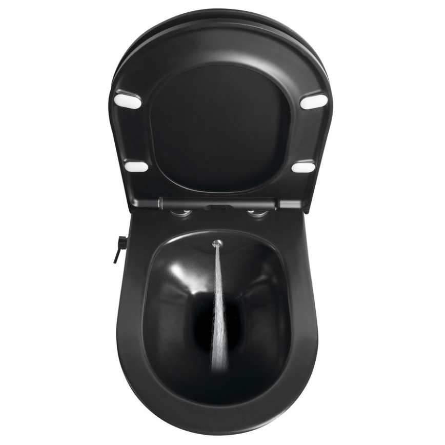 Sapho - Wall-hung toilet with handheld bidet spray ceramic/matte black