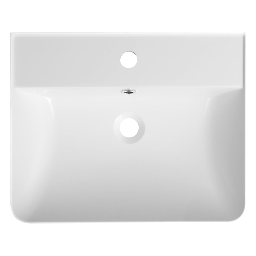 Sapho - Wall-hung washbasin 50x40 cm cast marble/white