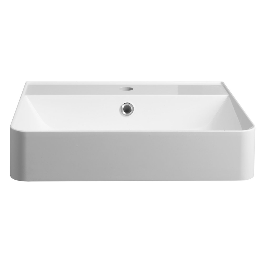 Sapho - Wall-hung washbasin 50x40 cm cast marble/white