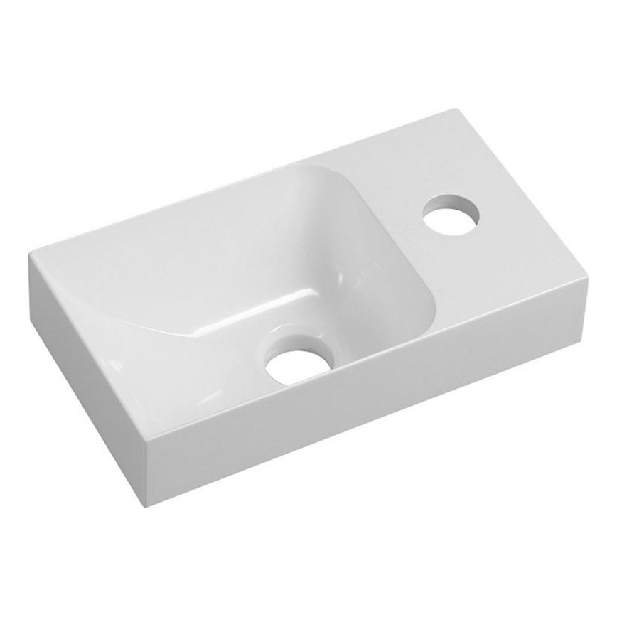 Sapho - Wall-hung washbasin PICCOLINO 30x17 cm right/cast marble/white