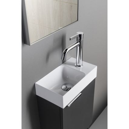 Sapho - Wall-hung washbasin PICCOLINO 30x17 cm right/cast marble/white