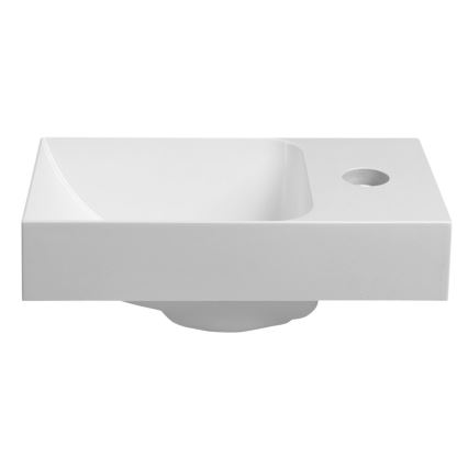 Sapho - Wall-hung washbasin PICCOLINO 30x17 cm right/cast marble/white