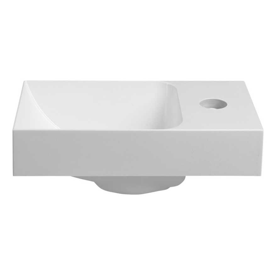 Sapho - Wall-hung washbasin PICCOLINO 30x17 cm right/cast marble/white