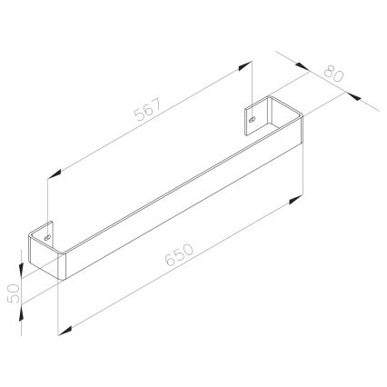 Sapho - Wall-mounted towel rack COLONNA 8x65 cm polished chrome