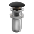 Sapho - Washbasin drain Ø 7 cm matte black/polished chrome