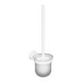Sapho - X-ROUND Wall-Mounted Toilet Brush, Frosted Glass/White