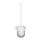 Sapho - X-ROUND Wall-Mounted Toilet Brush, Frosted Glass/White