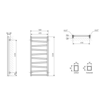 Sapho - ZIG Bathroom Radiator 133x50 cm White