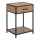 SARON Bedside Table, Oak/Black