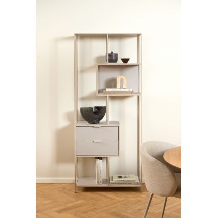 SARON Bookcase 77 x 185 cm, Grey