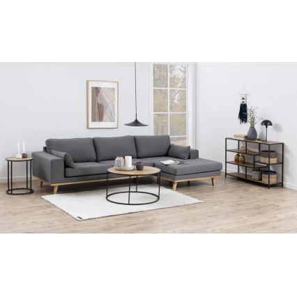 SARON Bookcase, Oak/Black