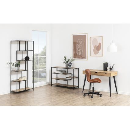 SARON Bookcase, Oak/Black