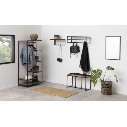 SARON Coat Rack, Oak/Black