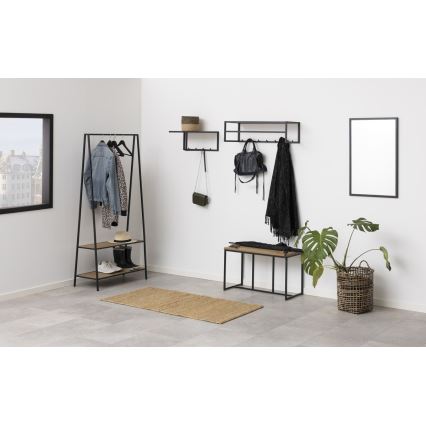 SARON Coat Rack Oak/Black