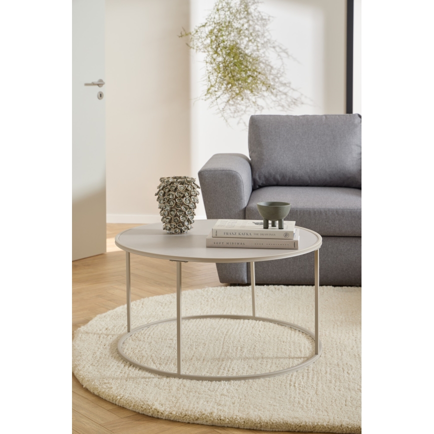 SARON coffee table, Ø 80 cm, grey