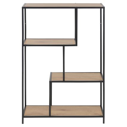 SARON Oak/Black Bookcase