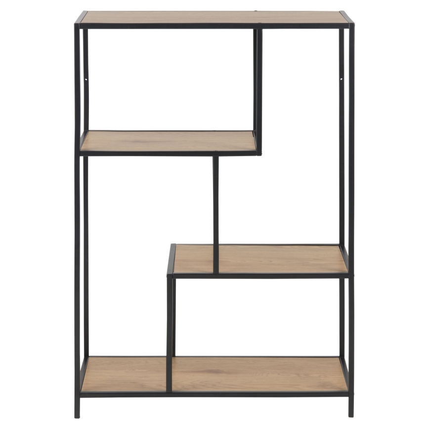 SARON Oak/Black Bookcase