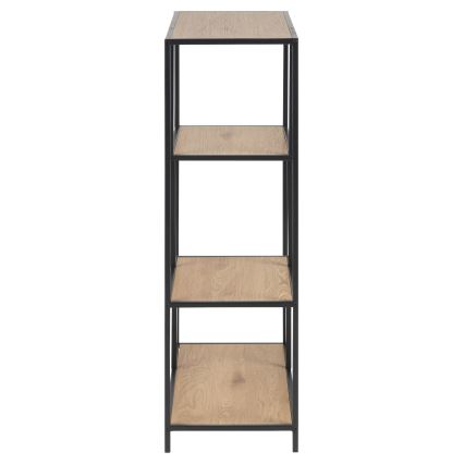 SARON Oak/Black Bookcase