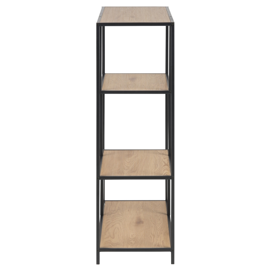 SARON Oak/Black Bookcase
