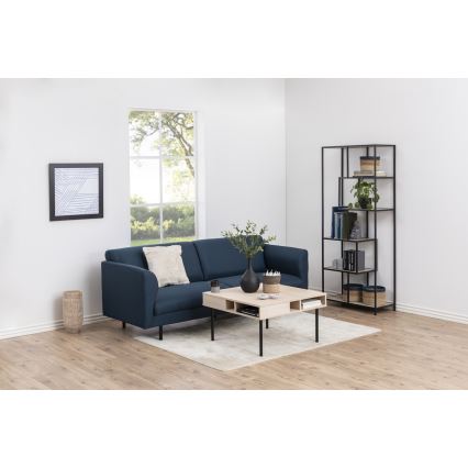 SARON Oak/Black Bookcase