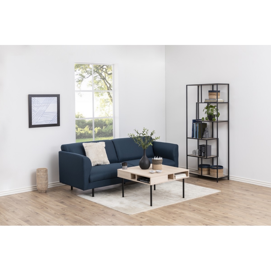 SARON Oak/Black Bookcase