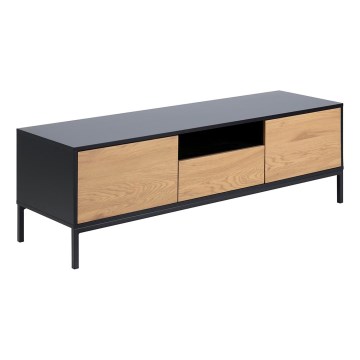 SARON TV stand oak/black