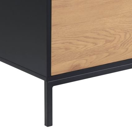 SARON TV stand oak/black