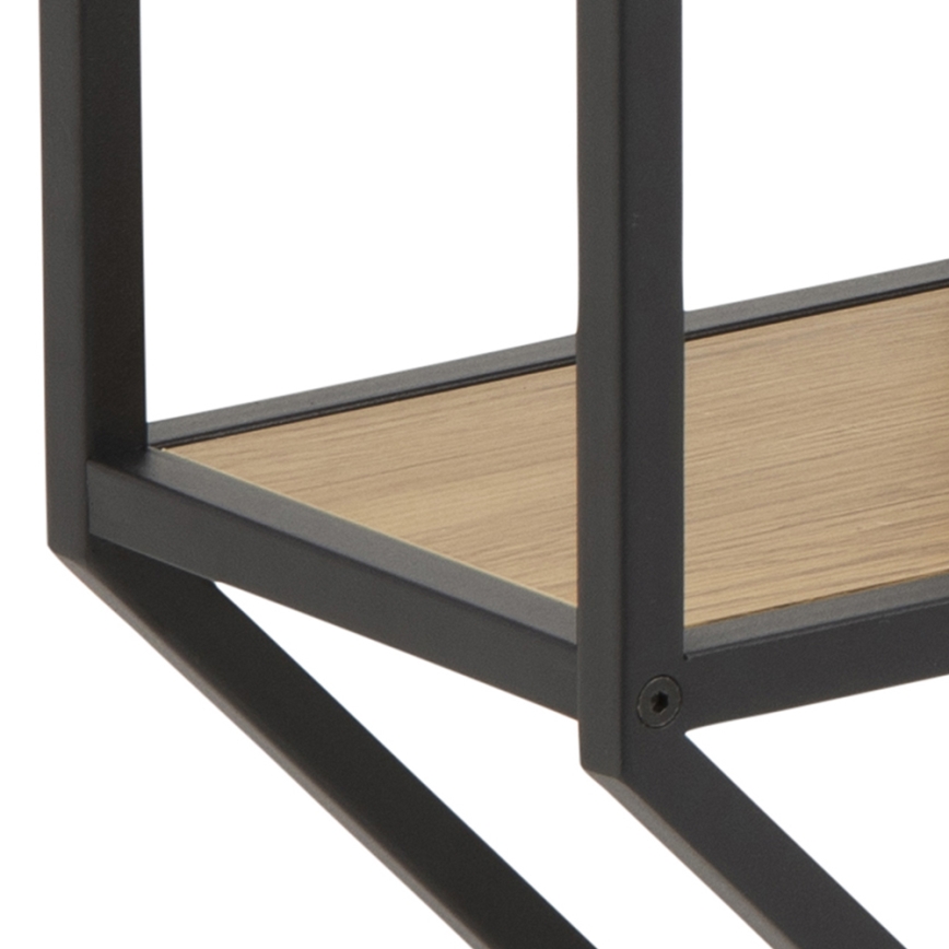SARON Wall-mounted Shelf 77x77 cm Oak/Black
