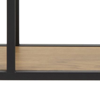 SARON Wall-mounted Shelf 77x77 cm Oak/Black