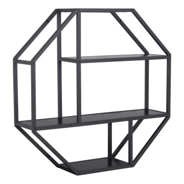 SARON Wall Shelf 77x77 cm, Black