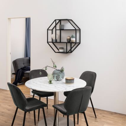 SARON Wall Shelf 77x77 cm, Black
