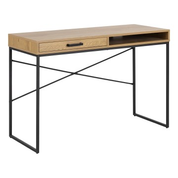 SARON Writing Desk, Oak/Black