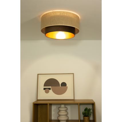 SARTA ceiling light 1x E27/60W/230V Ø 45 cm brown/jute