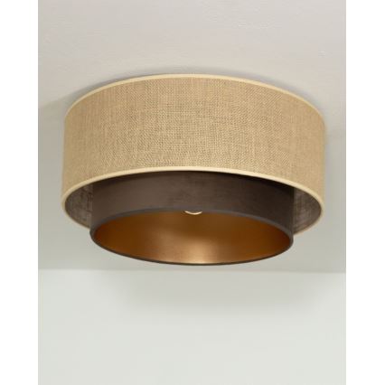 SARTA ceiling light 1x E27/60W/230V Ø 45 cm brown/jute