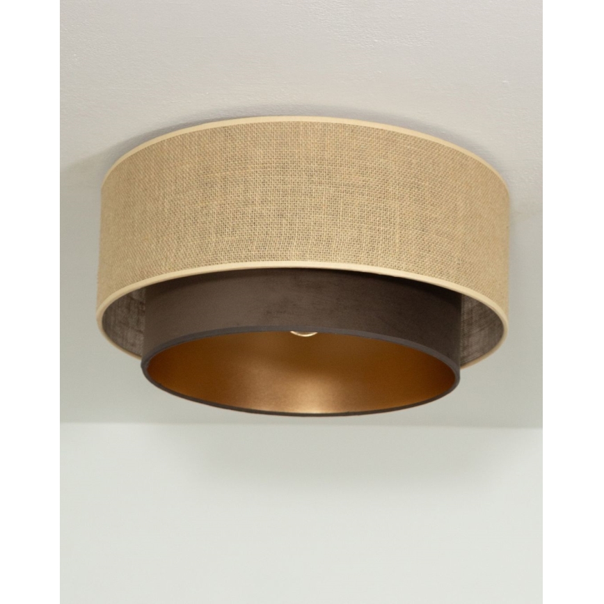 SARTA ceiling light 1x E27/60W/230V Ø 45 cm brown/jute