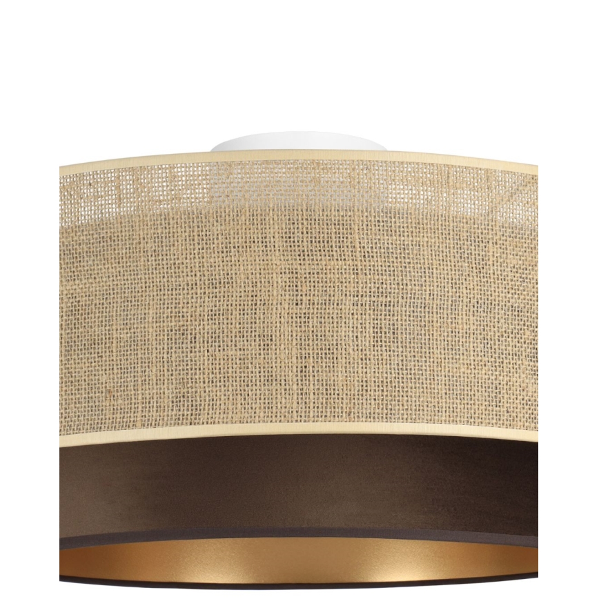 SARTA ceiling light 1x E27/60W/230V Ø 45 cm brown/jute