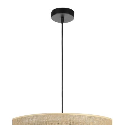 SARTA Cord Pendant Lamp 1xE27/60W/230V Black/Jute