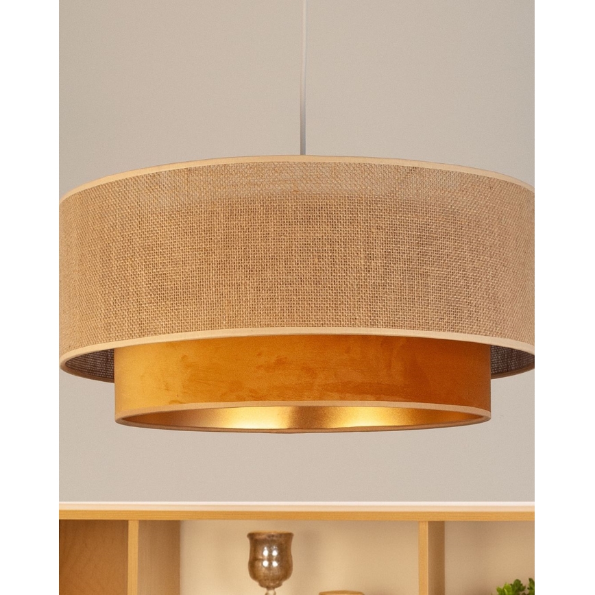 SARTA Cord Pendant Lamp 1xE27/60W/230V Copper/Jute