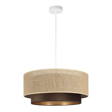SARTA corded pendant light 1xE27/60W/230V brown/jute