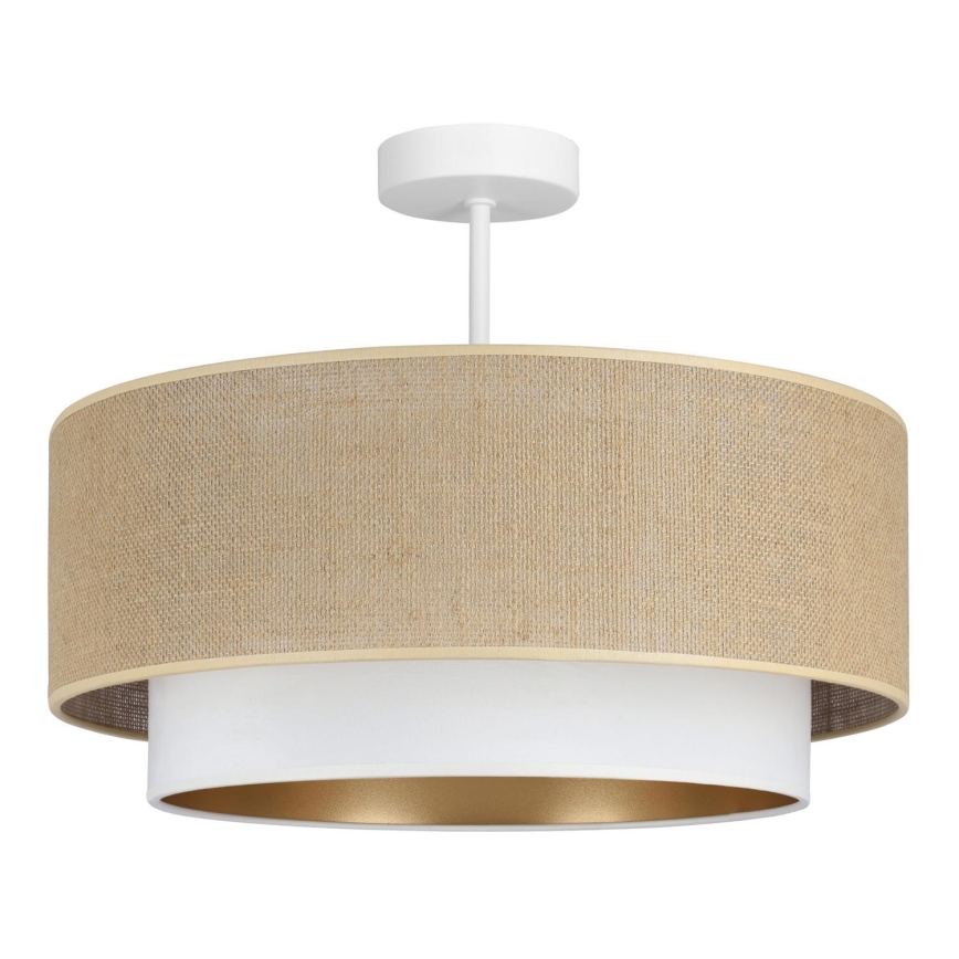 SARTA Flush-Mounted Ceiling Light 1xE27/60W/230V White/Jute