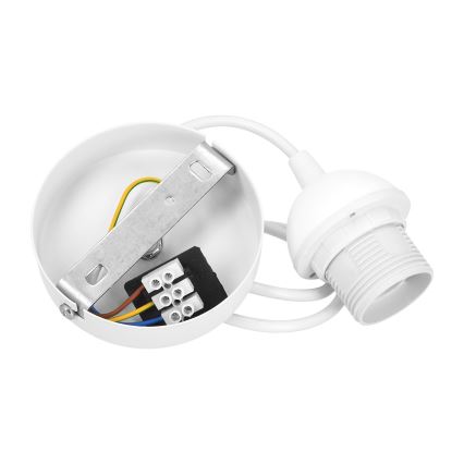 SARTA pendant light on cord, 1xE27/60W/230V, Ø 45 cm, white/jute