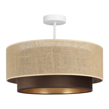 SARTA surface-mounted chandelier 1xE27/60W/230V brown/jute