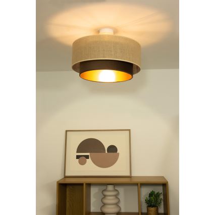 SARTA surface-mounted chandelier 1xE27/60W/230V brown/jute