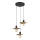 SAVANA Cable-Hung Chandelier 3xE27/15W/230V Black/Gold