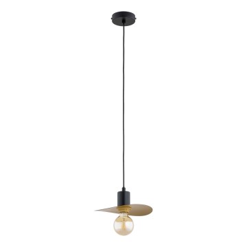 SAVANA Cord Pendant Light 1xE27/15W/230V Ø 23 cm Black/Gold