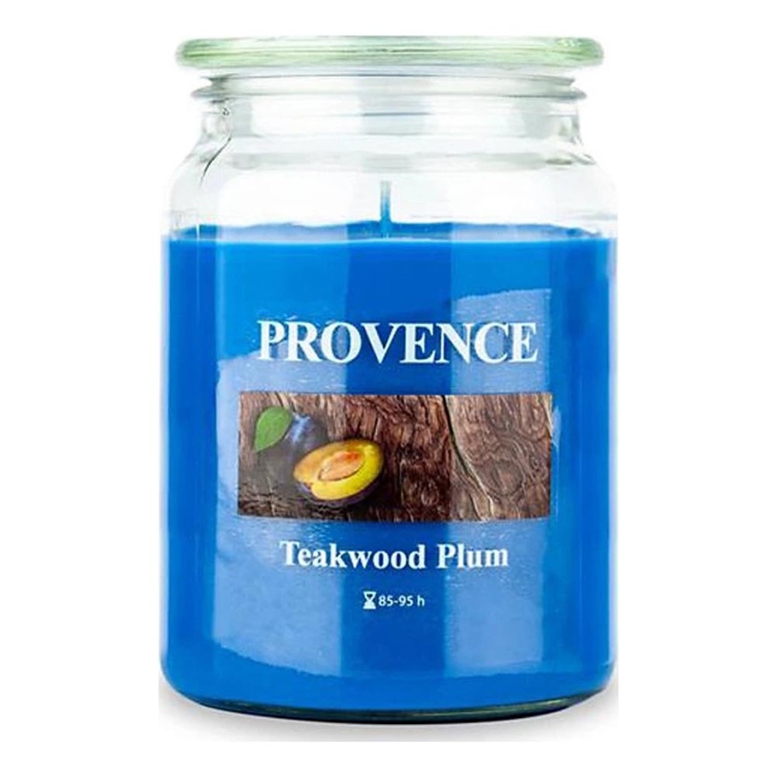 Scented Candle TEAKWOOD PLUM 510g 85-95 hours.